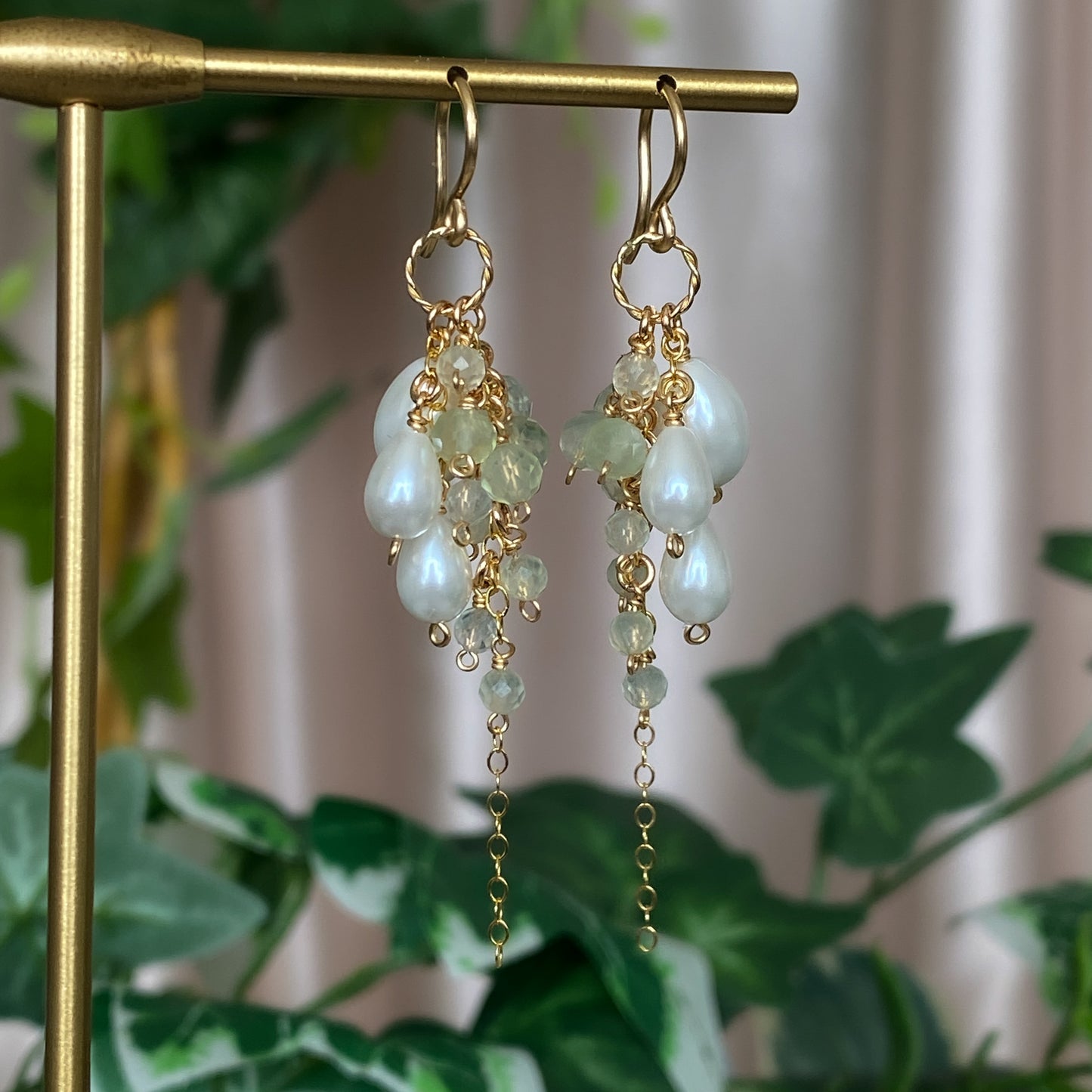 Lily of the Valley ~ Prehnite and 14k Gold Filled Bracelet