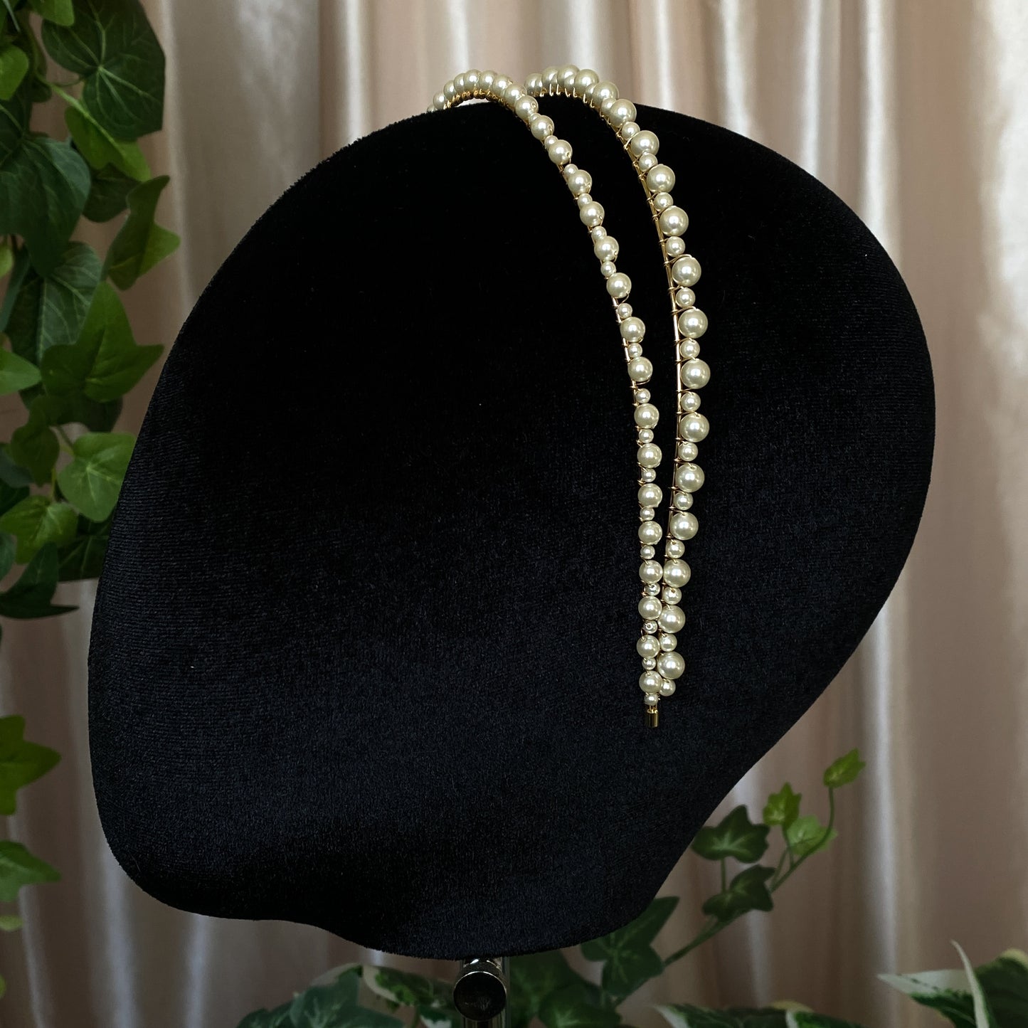 Custom Crystal Pearl Headband