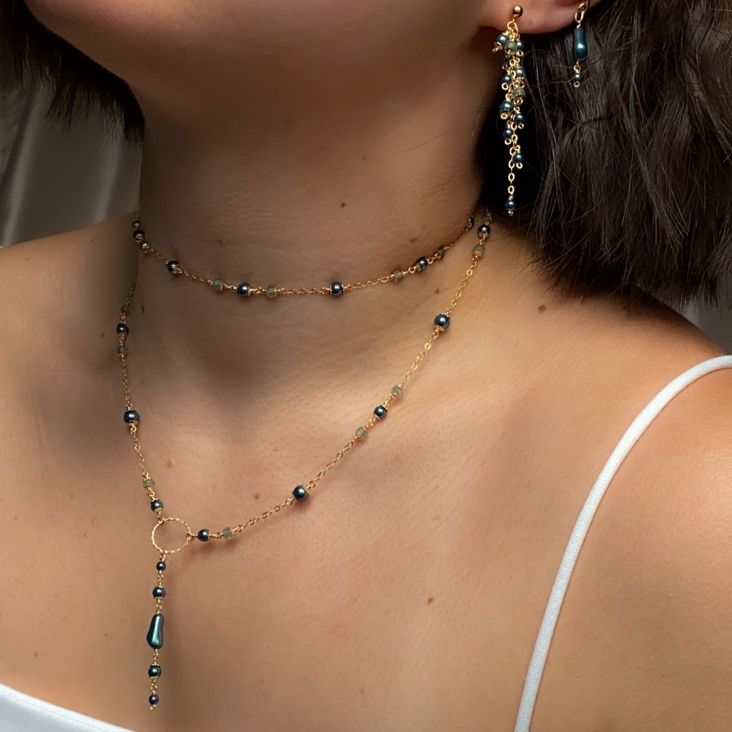 Lagoon Mermaid ~ Coin Pearl Earrings