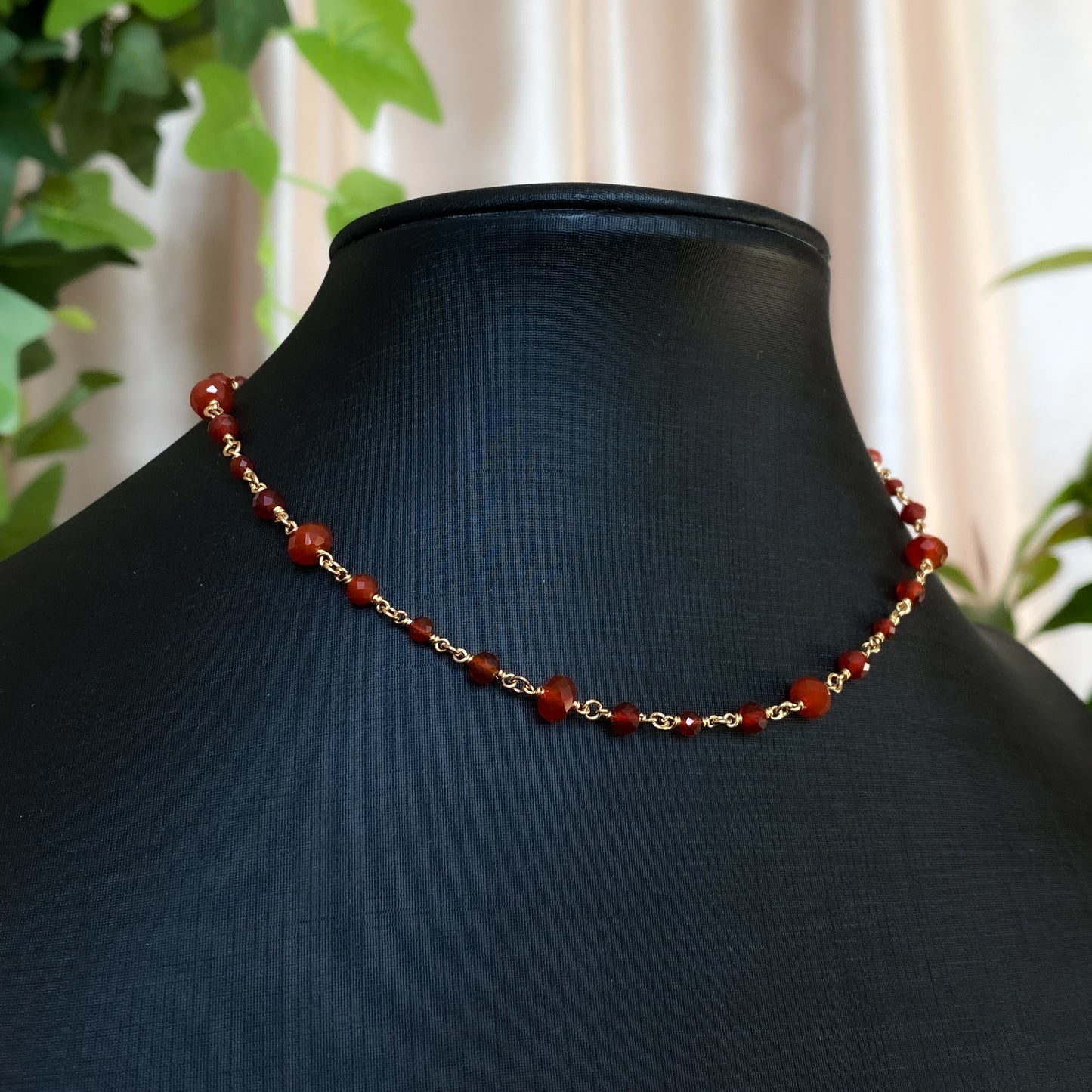 Sumac ~ Carnelian and 14k Gold Filled Choker