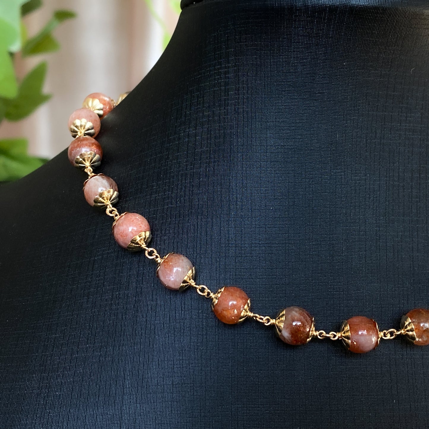 Maple ~ Arusha Sunstone and 14k Gold Filled Choker