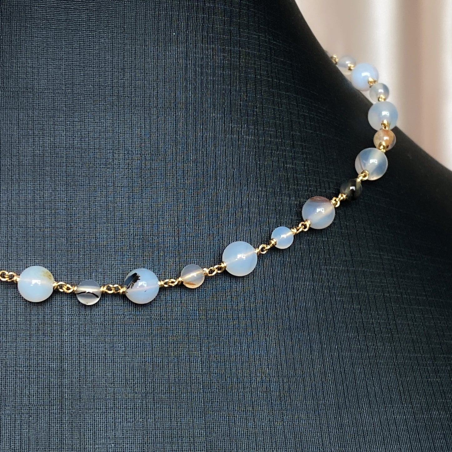 Eve ~ Montana Agate and 14k Gold Filled Choker