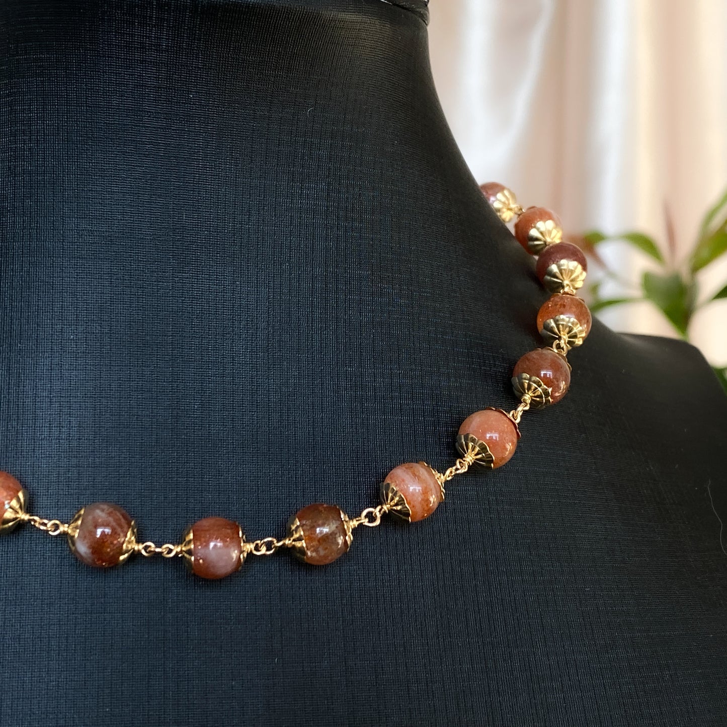 Maple ~ Arusha Sunstone and 14k Gold Filled Choker