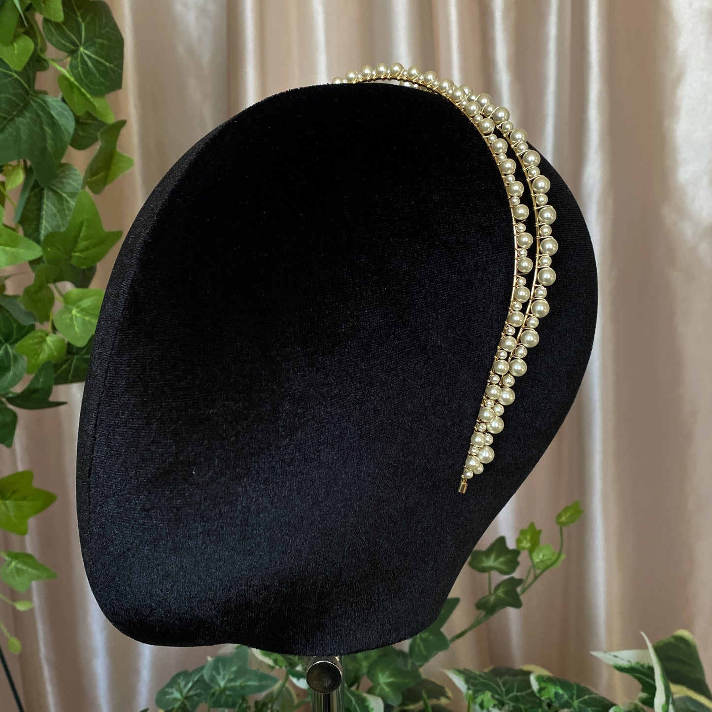 Custom Crystal Pearl Headband