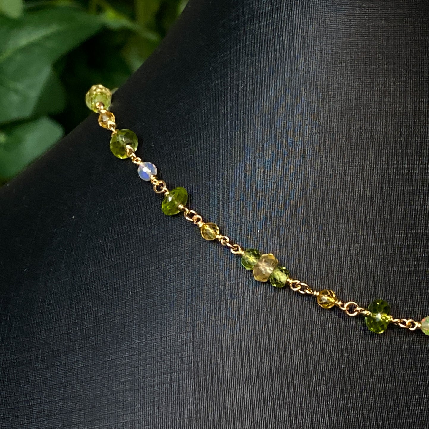 Demeter ~ Peridot, Citrine, Ethiopian Opal and 14k Gold Filled Choker