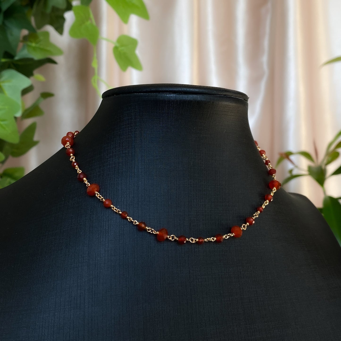 Sumac ~ Carnelian and 14k Gold Filled Choker