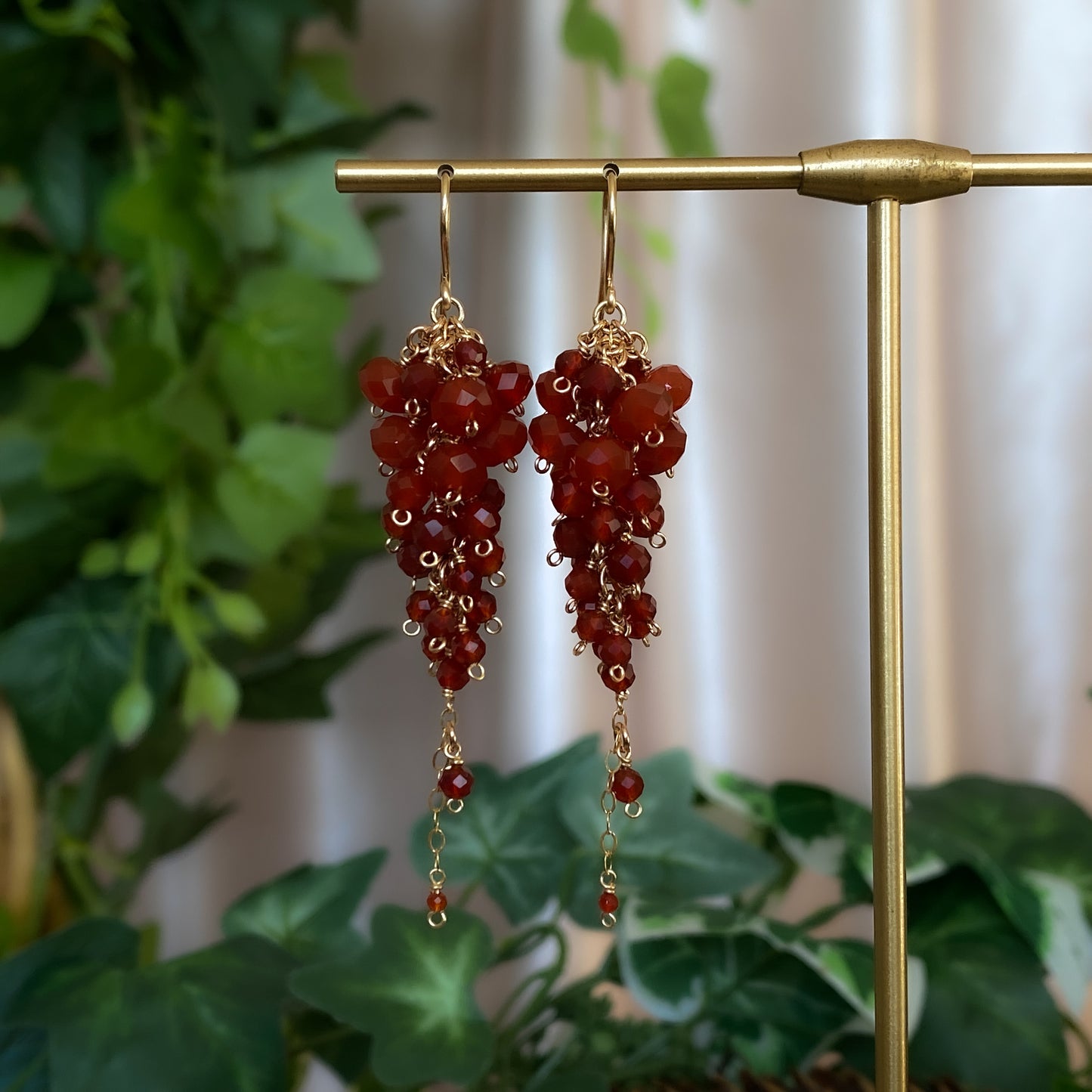 Sumac ~ Carnelian and 14k Gold Filled Long Layered Dangles