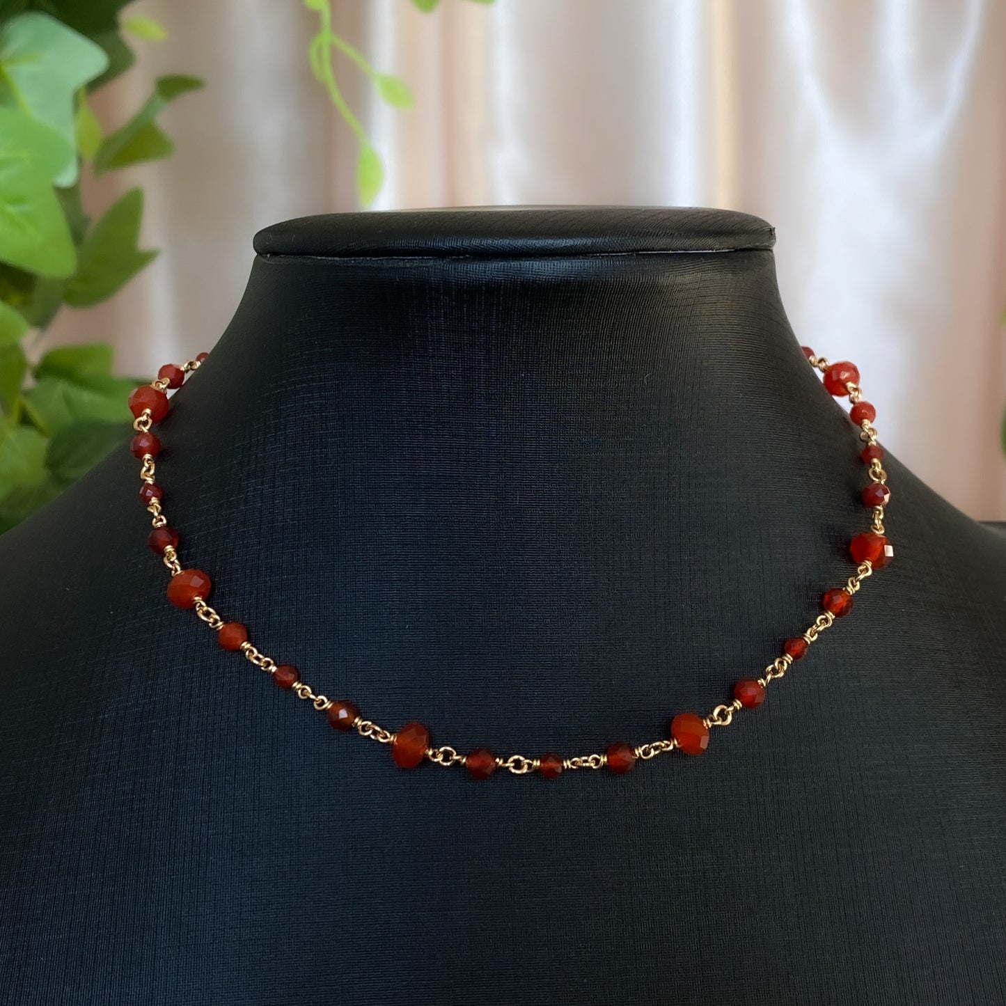 Sumac ~ Carnelian and 14k Gold Filled Choker