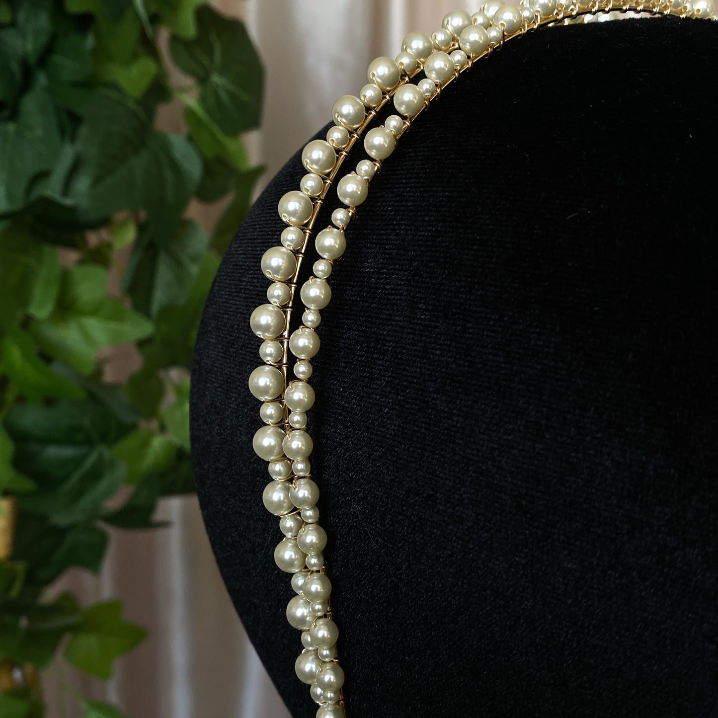 Custom Crystal Pearl Headband