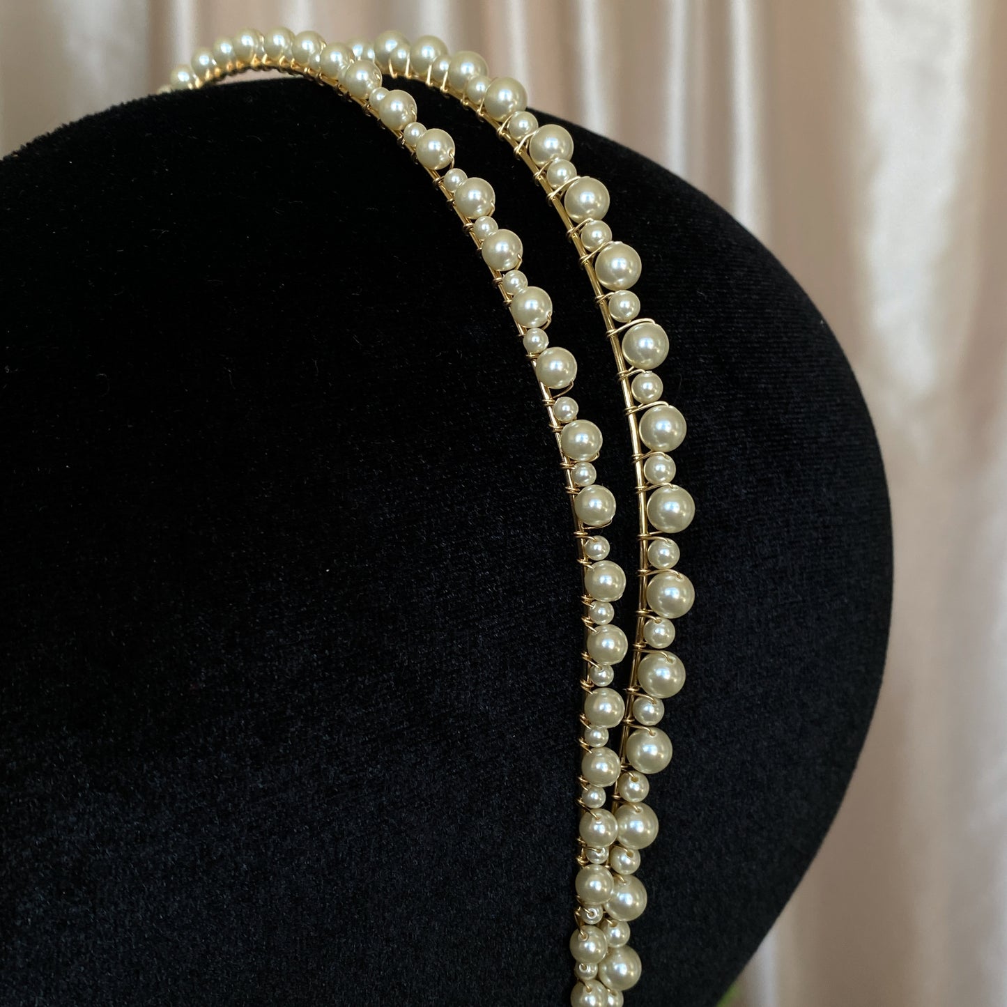 Custom Crystal Pearl Headband