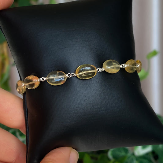 Dawn ~ Citrine and Argentium Silver Bracelet