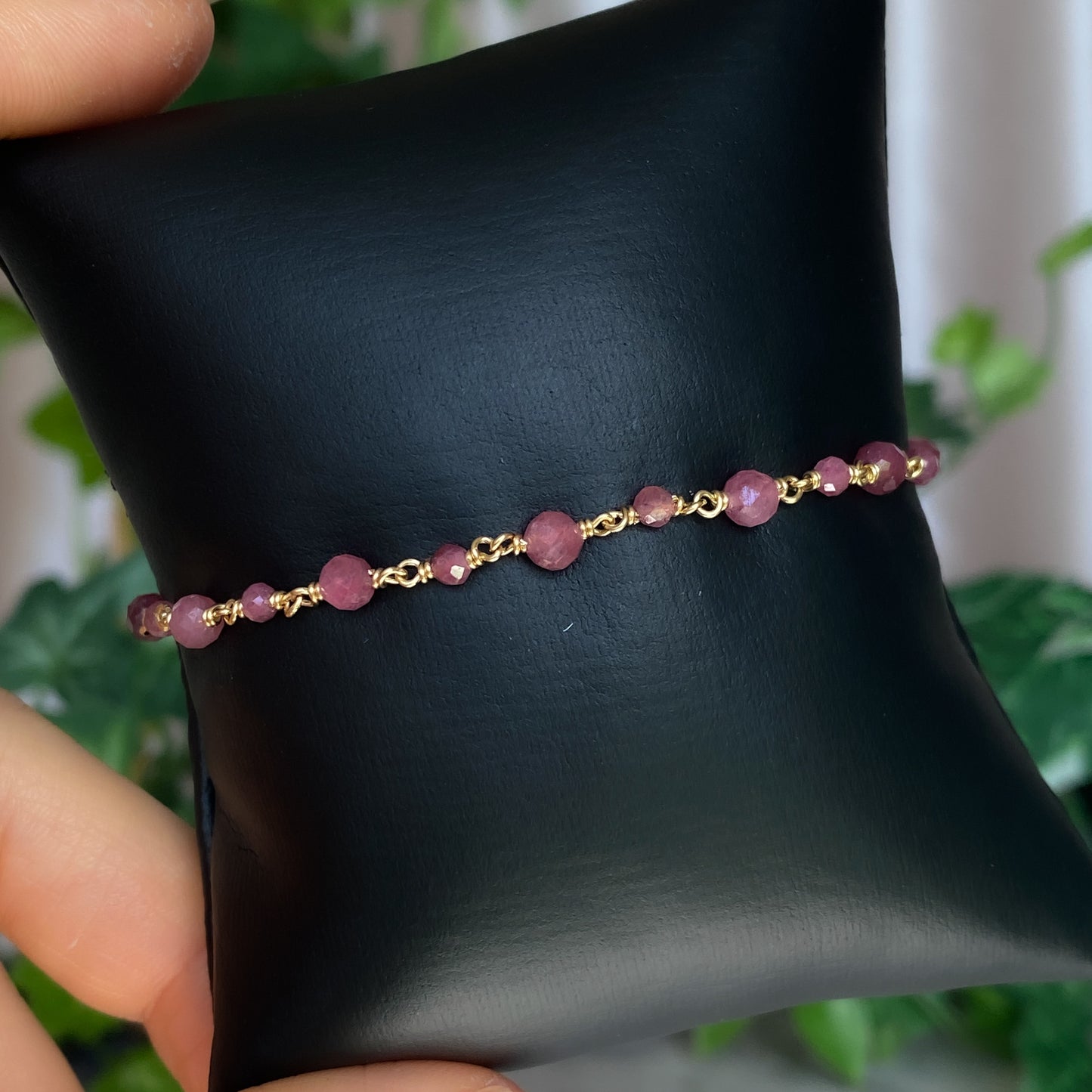 Brooke ~ Pink Tourmaline Quartz and 14k Gold Filled Choker