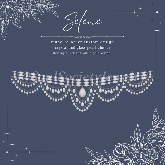 Selene ~ Crystal Pearl Made-to-Order Custom Choker Design