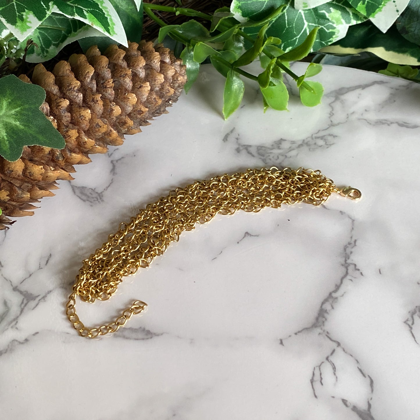 Venus II ~ Gold Overlay Braided Chain Bracelet