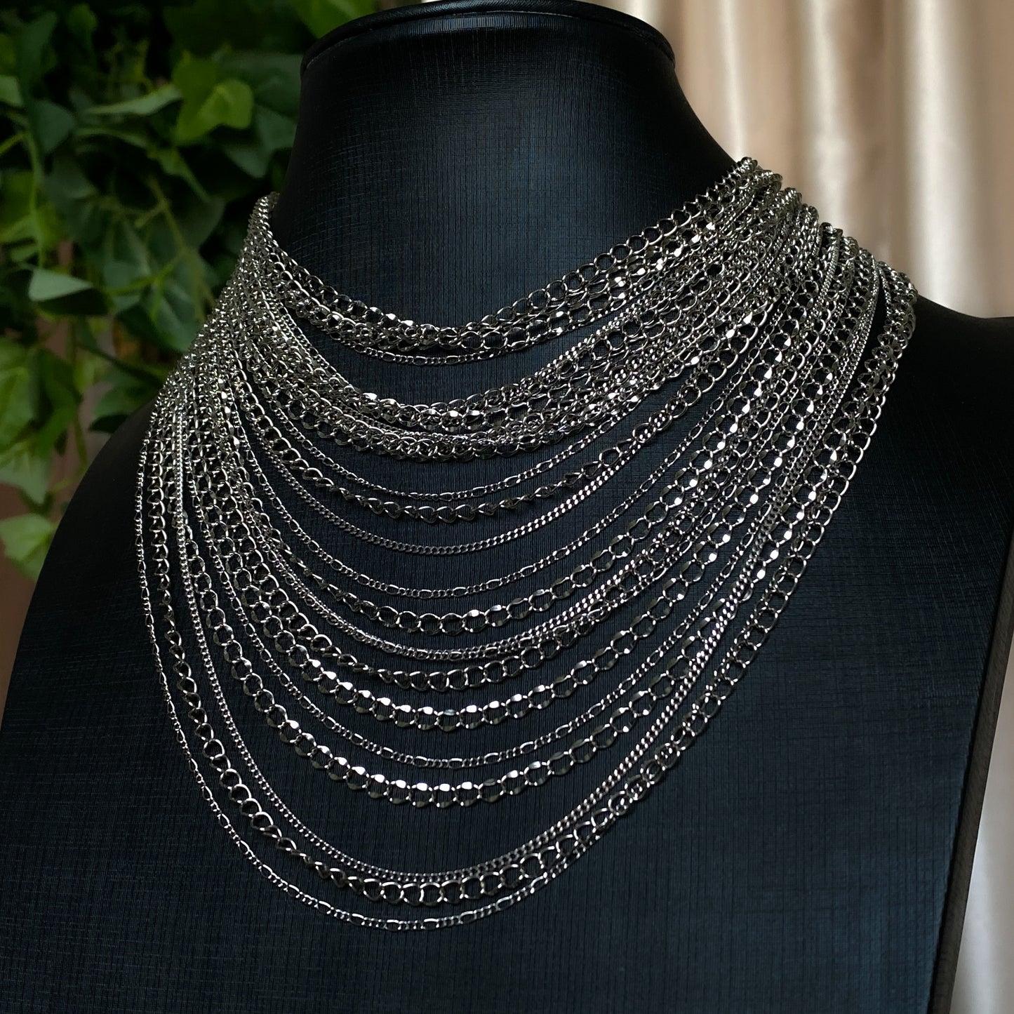 Calypso ~ Rhodium Overlay Water Nymph Layered Choker