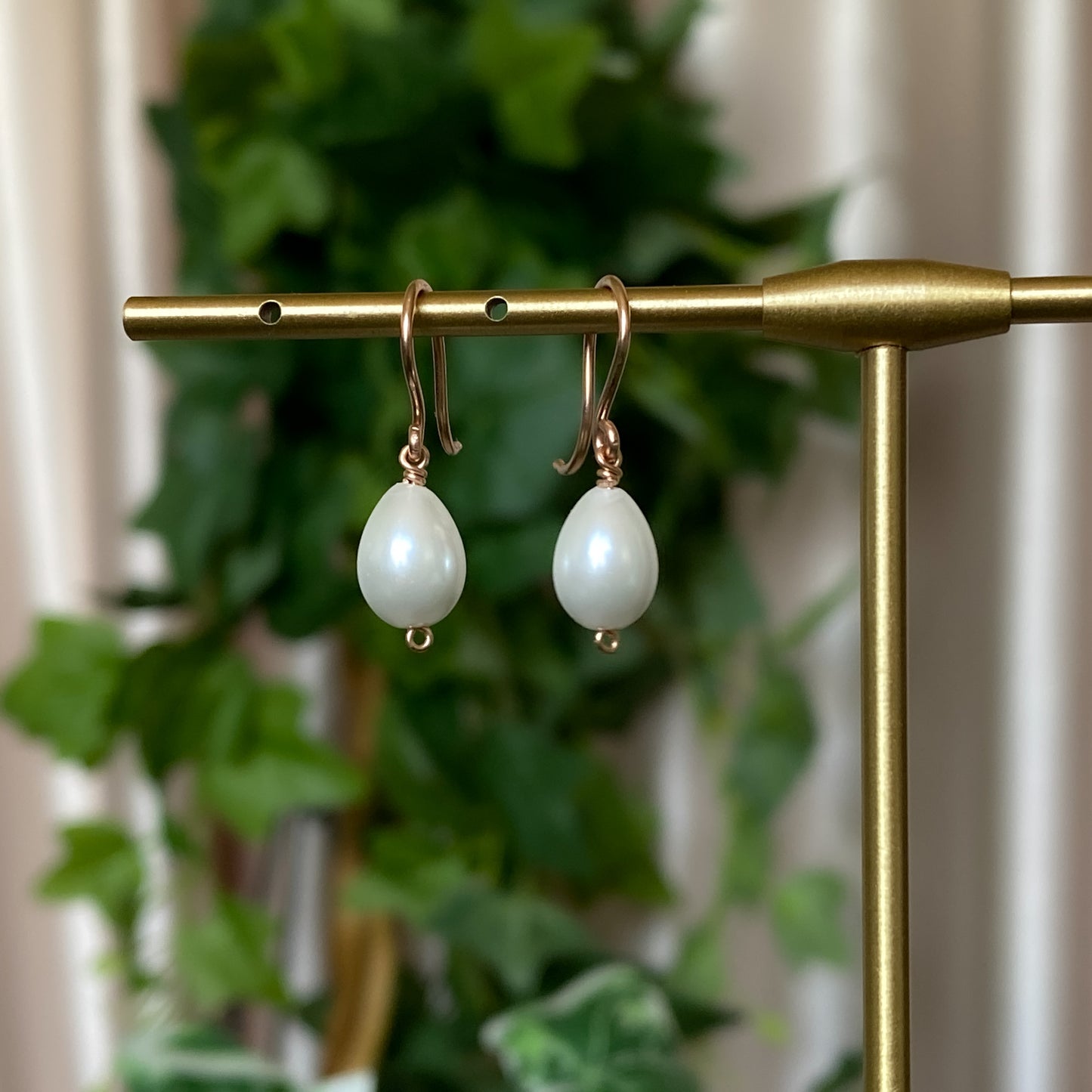 French Hook Glass Pearl Drops