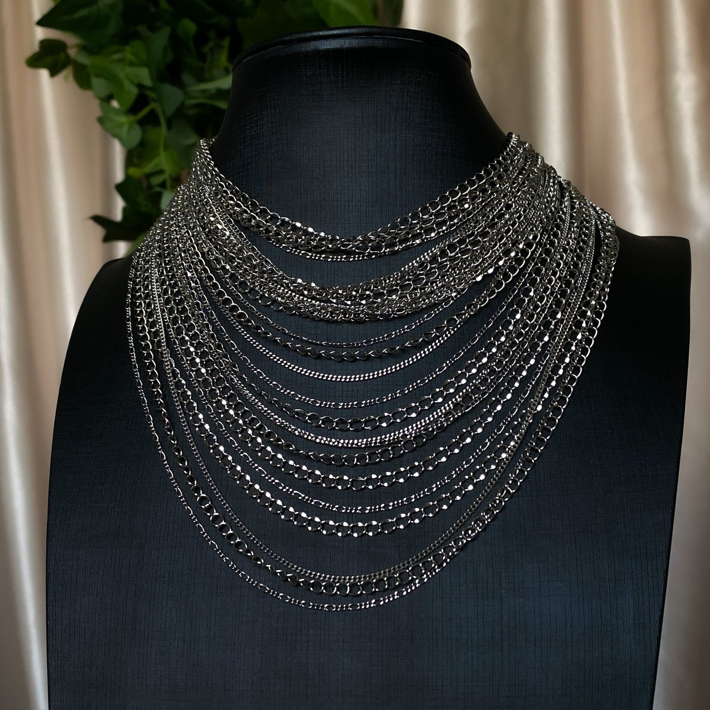 Calypso ~ Rhodium Overlay Water Nymph Layered Choker