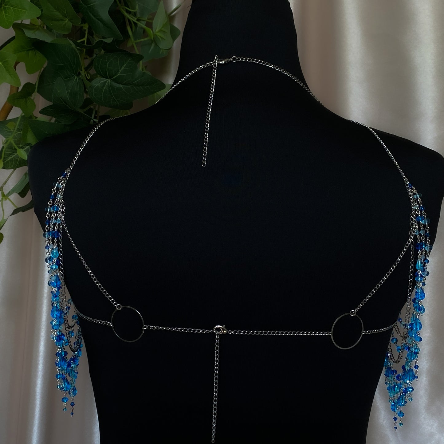 Calypso ~ Topaz, Glass, & Rhodium Overlay Water Nymph Bralette
