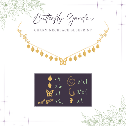 Butterfly Garden Charm Necklace Blueprint Kit