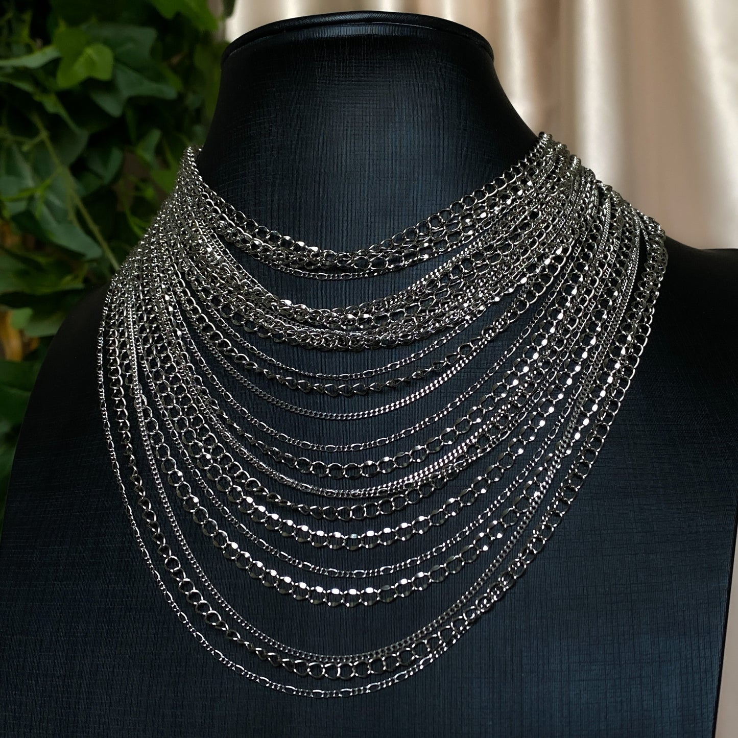 Calypso ~ Rhodium Overlay Water Nymph Layered Choker