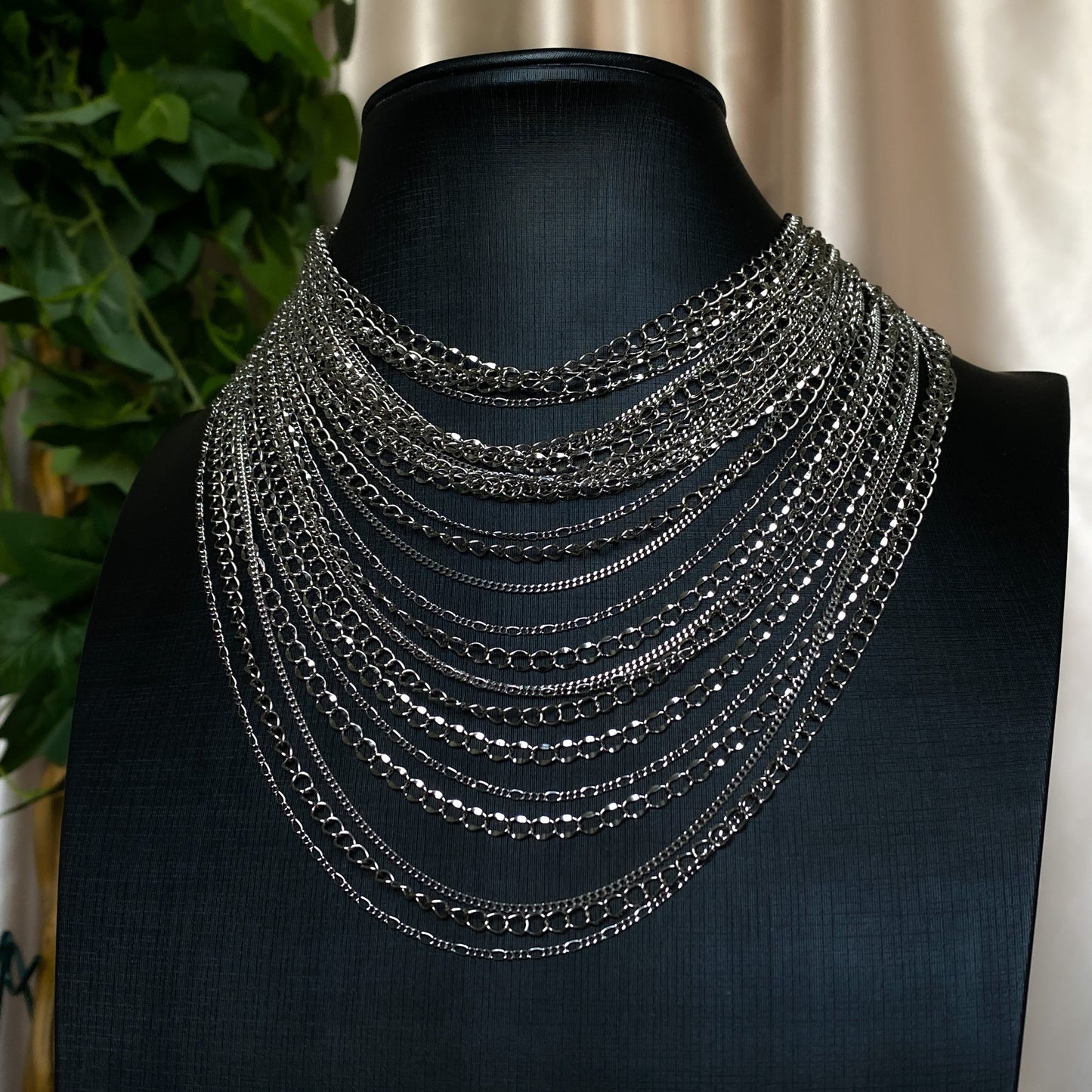 Calypso ~ Rhodium Overlay Water Nymph Layered Choker