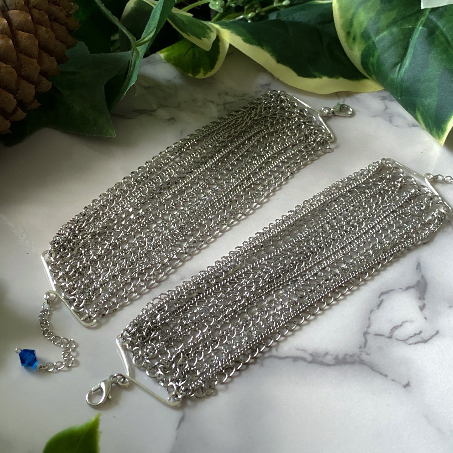 Calypso ~ Rhodium Overlay Water Nymph Cuff Bracelet