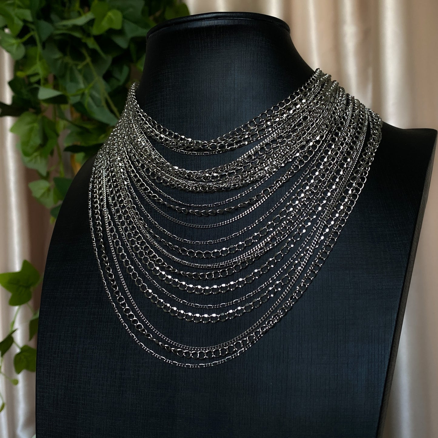 Calypso ~ Rhodium Overlay Water Nymph Layered Choker