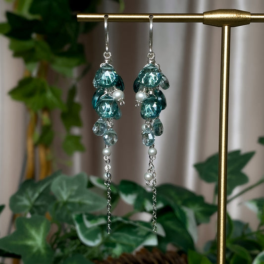 Siren Song ~ Two Tone Cluster Earrings