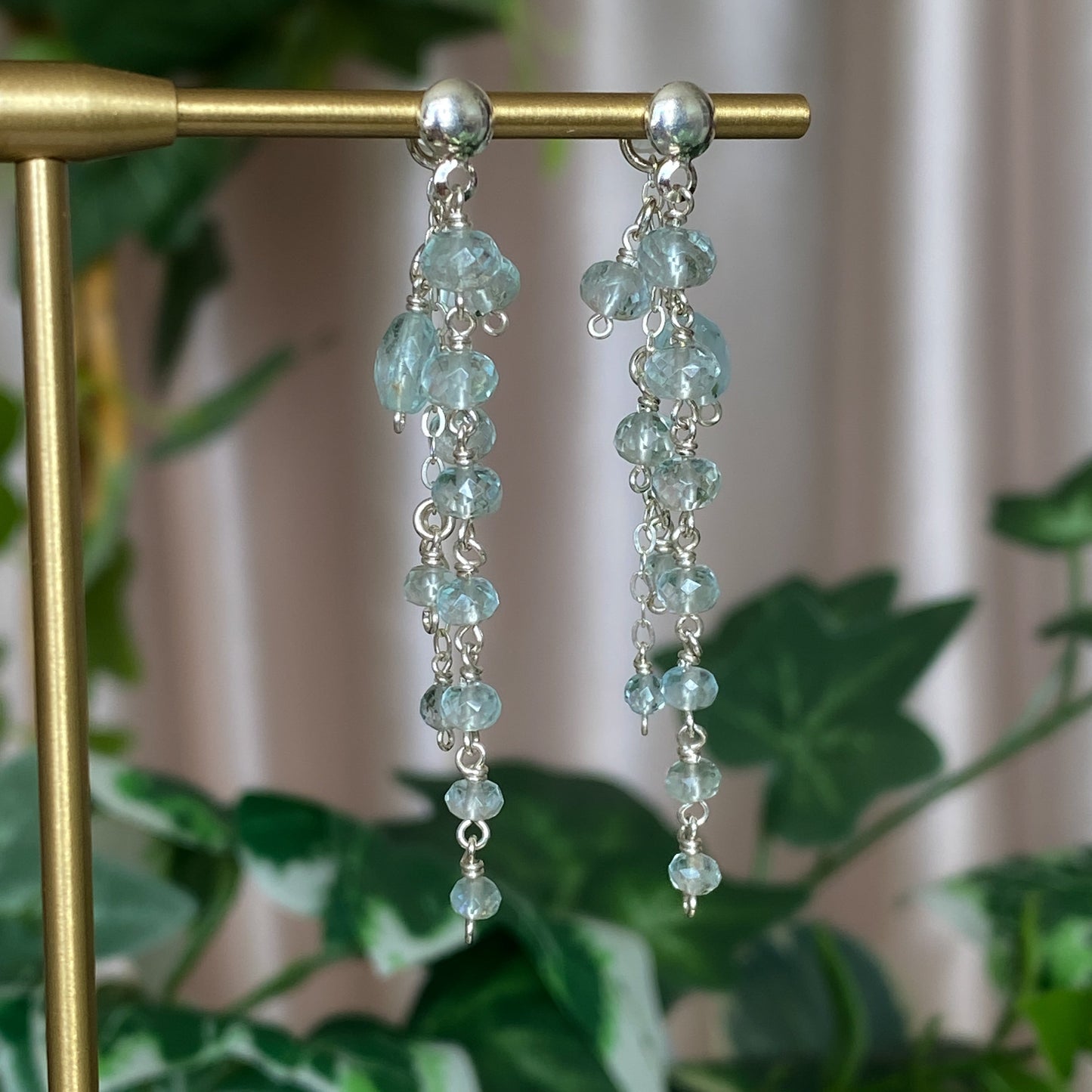 Avril ~ Aquamarine and Sterling Silver Earrings