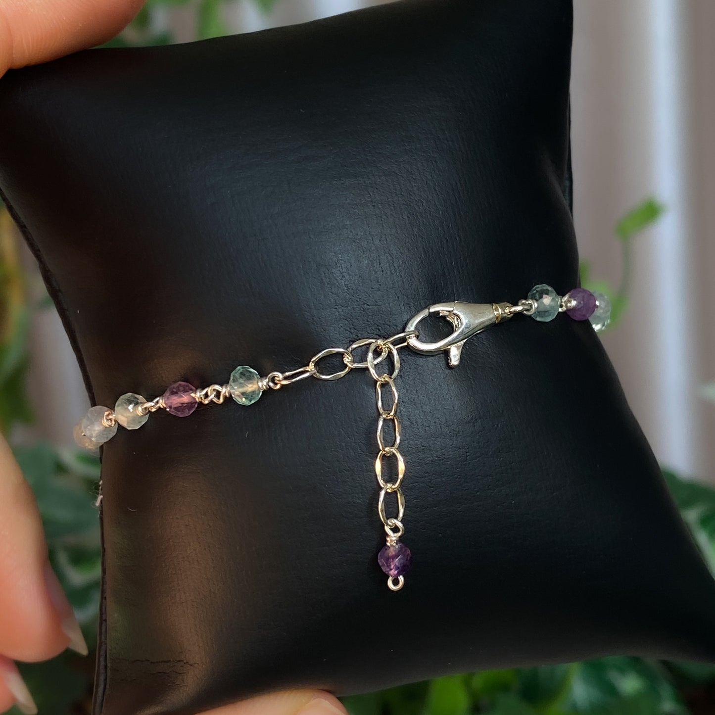 Livia ~ Fluorite and Sterling Silver Bracelet