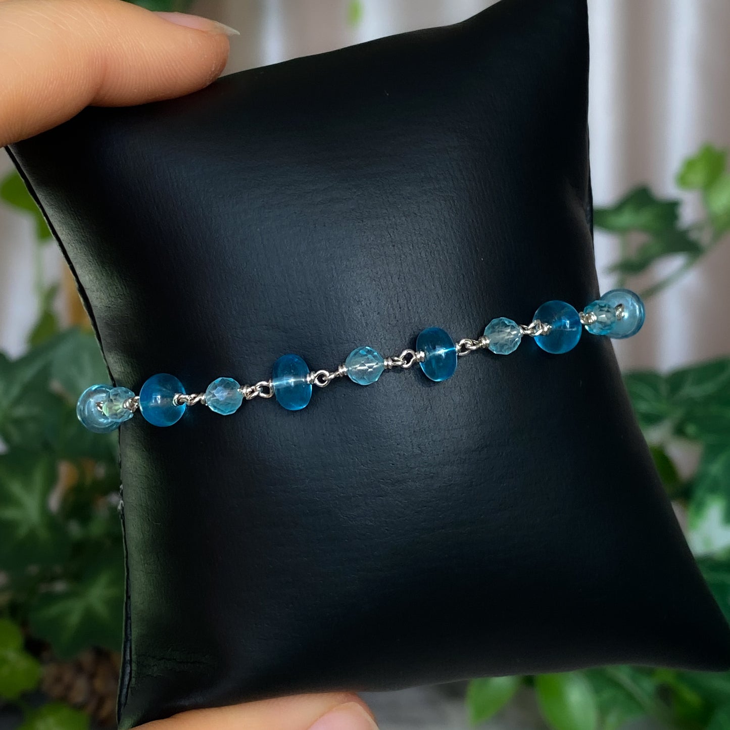 Morgan ~ Blue Topaz and Sterling Silver Bracelet