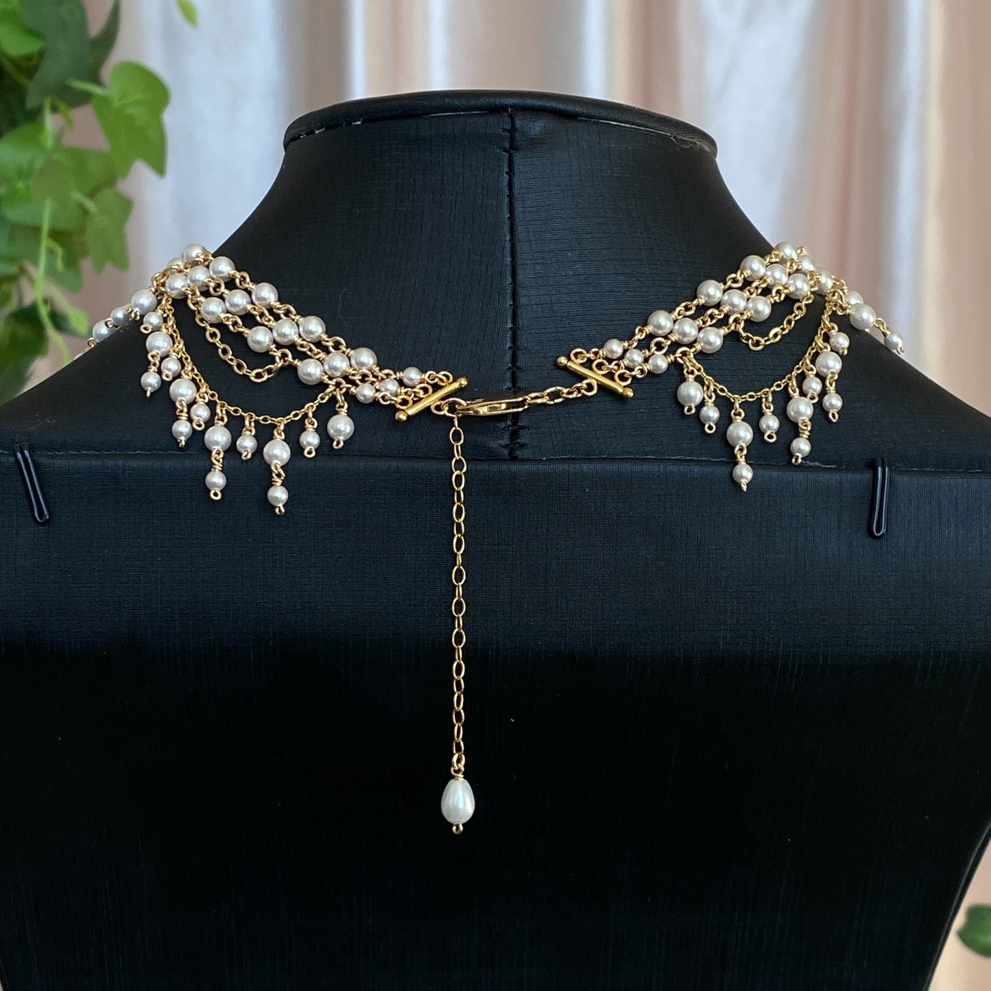 Divinia ~ Glass Pearl and 14k Gold Filled 3-Strand Choker