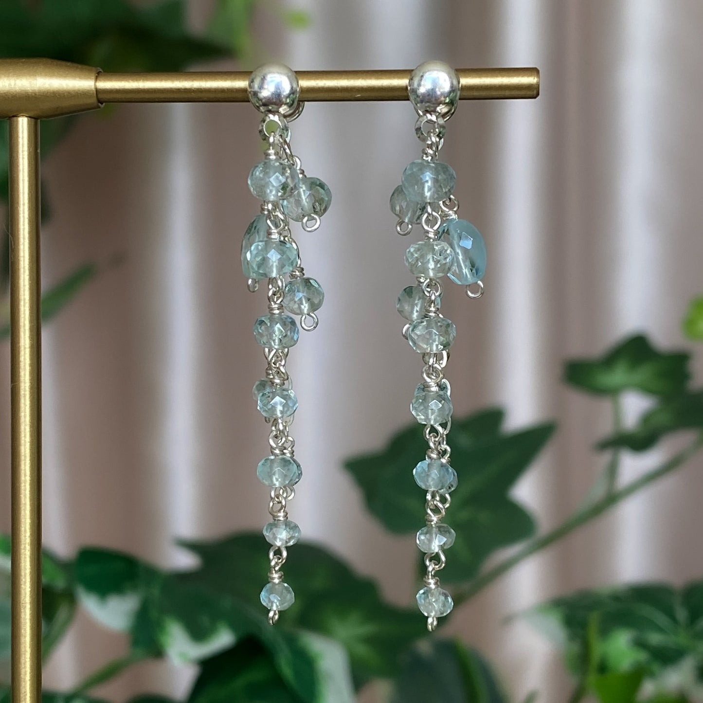 Avril ~ Aquamarine and Sterling Silver Earrings