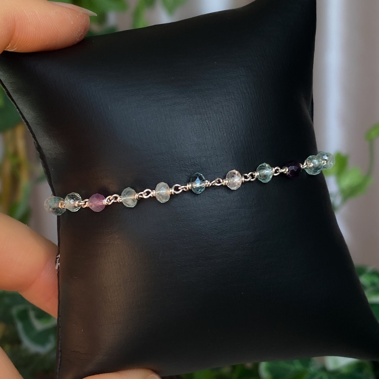 Livia ~ Fluorite and Sterling Silver Bracelet