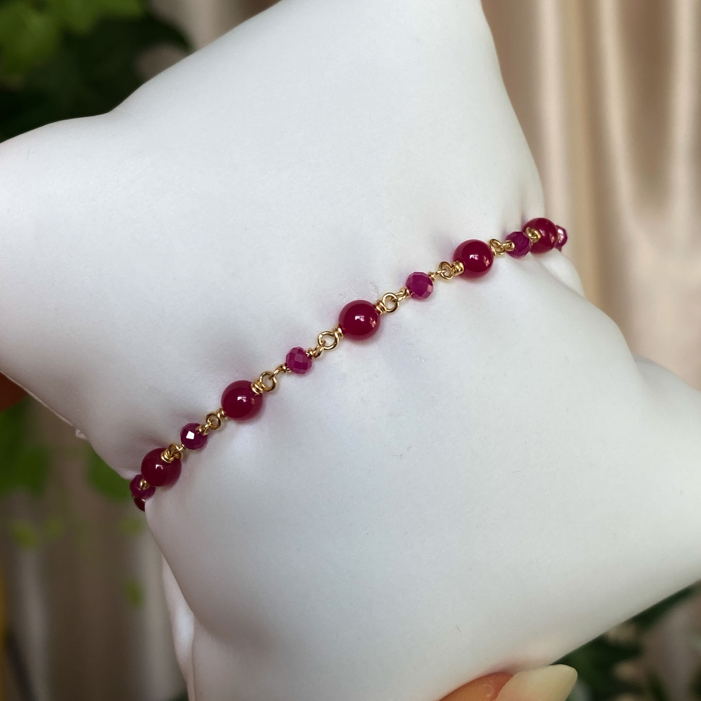 Marguerite ~ Bead Link Bracelet