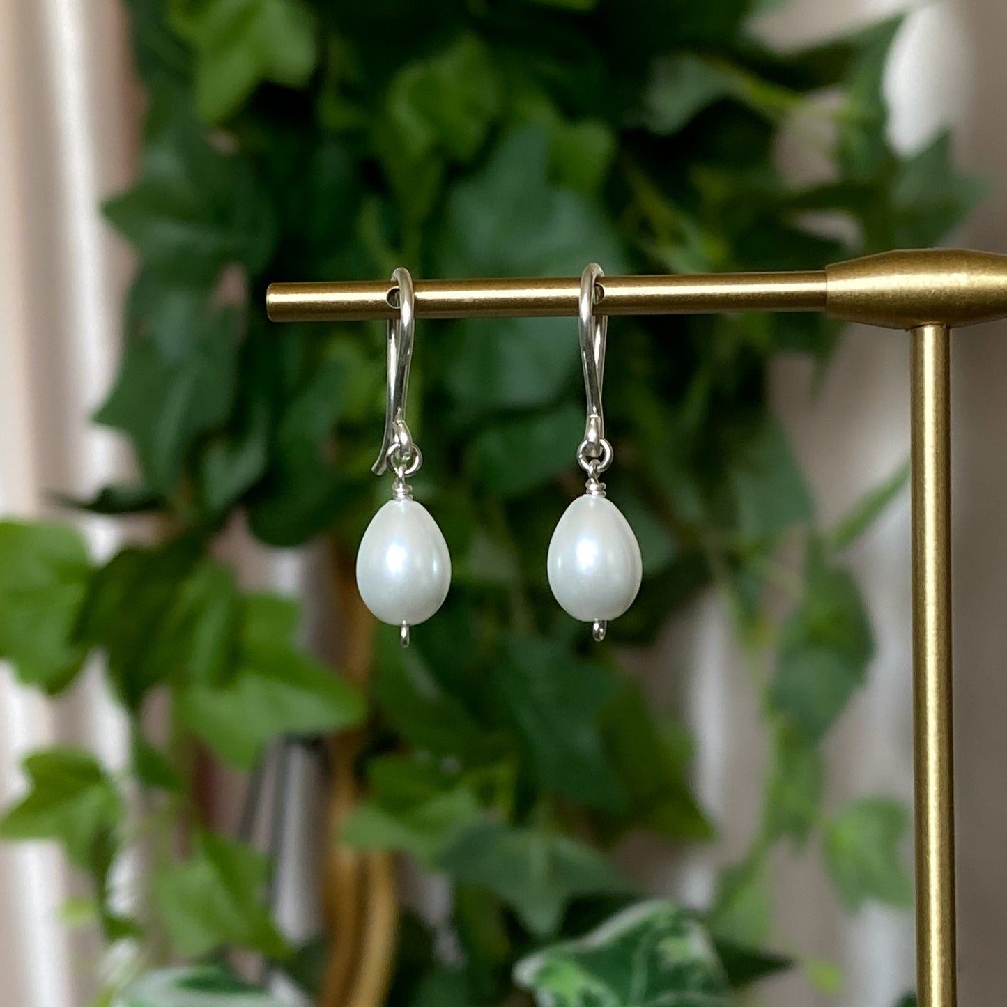 French Hook Glass Pearl Drops