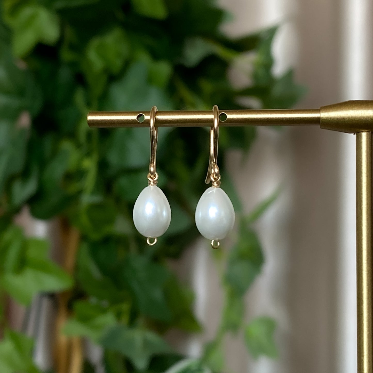 French Hook Glass Pearl Drops